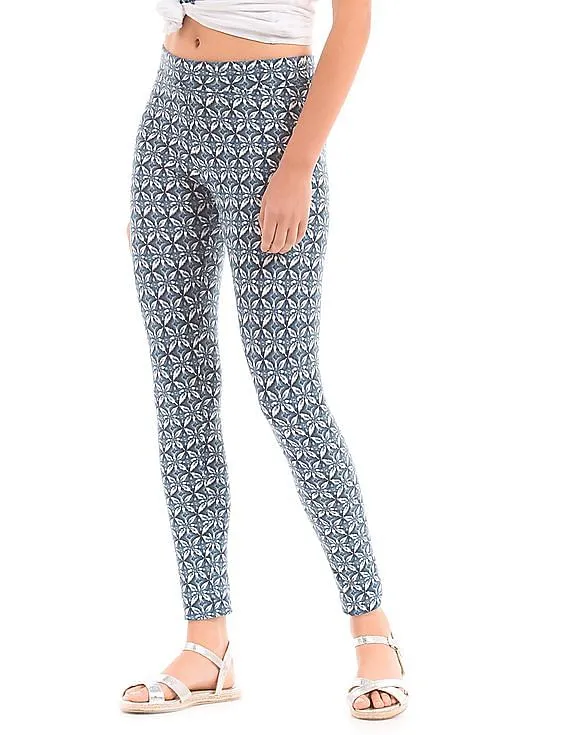 Aeropostale Printed Cotton Elastane Leggings