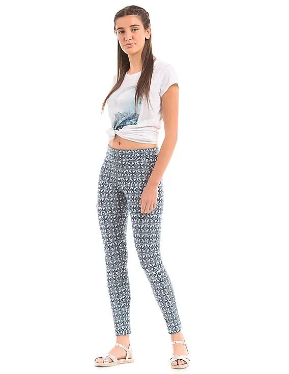 Aeropostale Printed Cotton Elastane Leggings