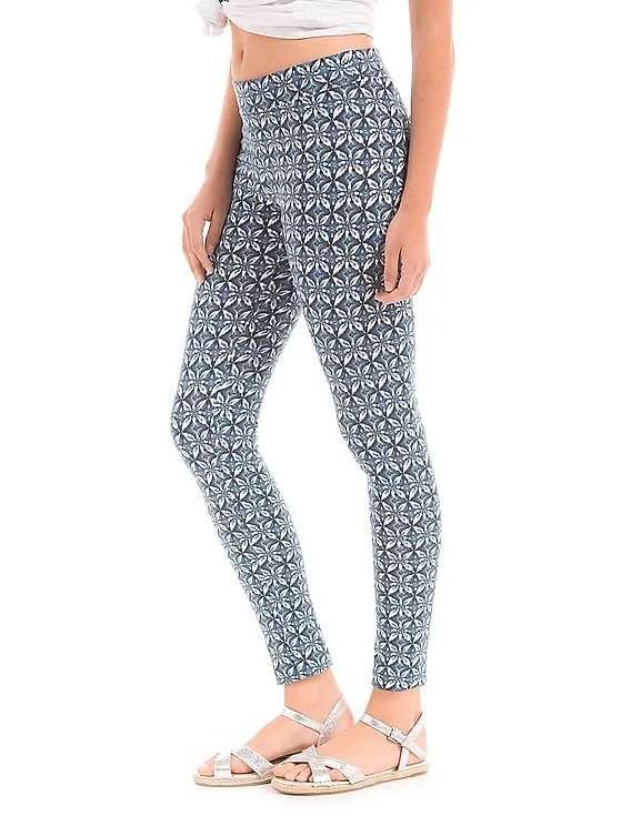 Aeropostale Printed Cotton Elastane Leggings