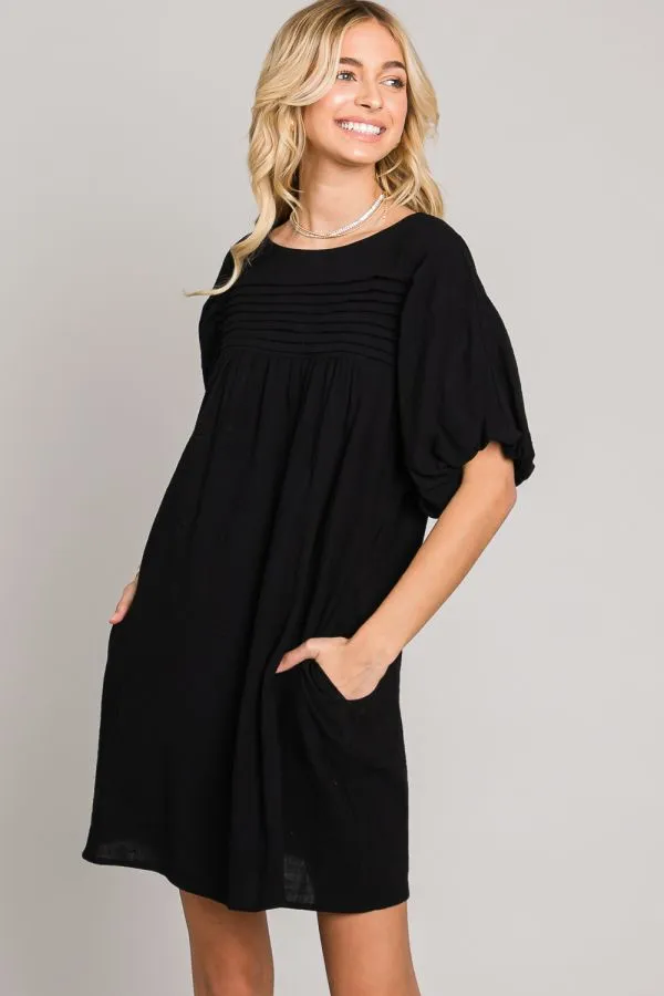 Allie Rose Black Shift Dress