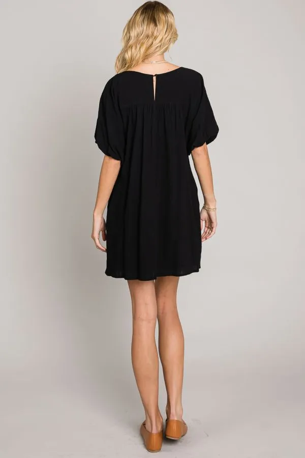 Allie Rose Black Shift Dress