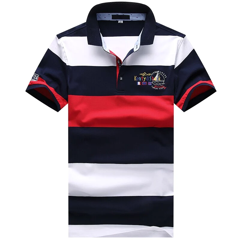 Ashore Shop Polo Shirt Men Long Sleeve High Quality Striped Pullovers Men 3D Embroidery Polo Shirts Tops