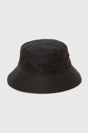 Barbour cotton hat brown color