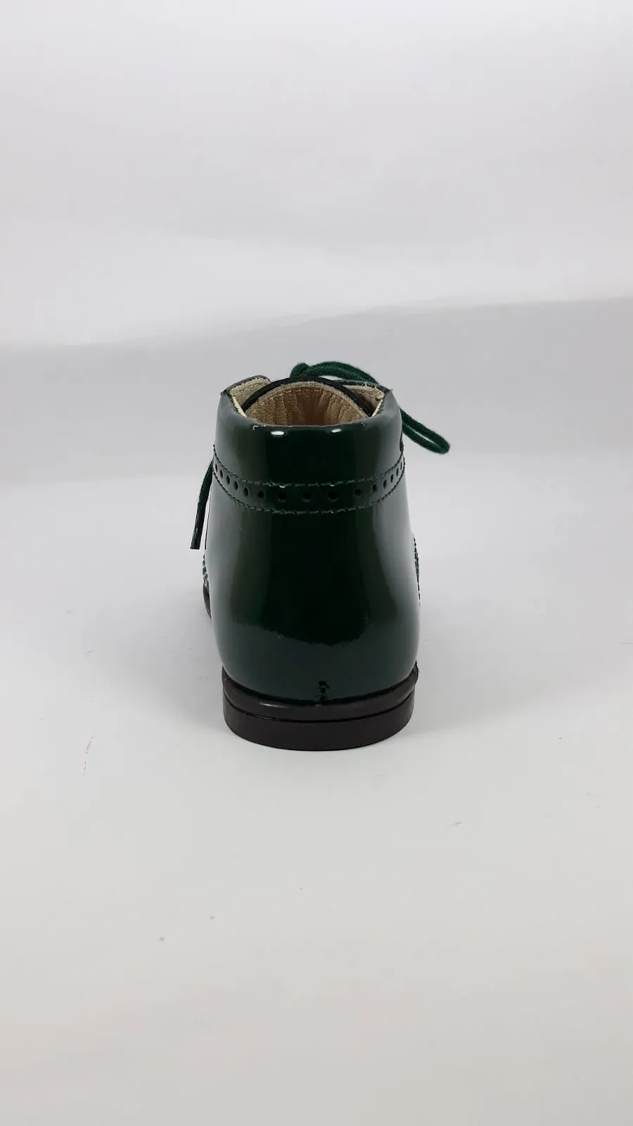 Beberlis Green Patent Bootie