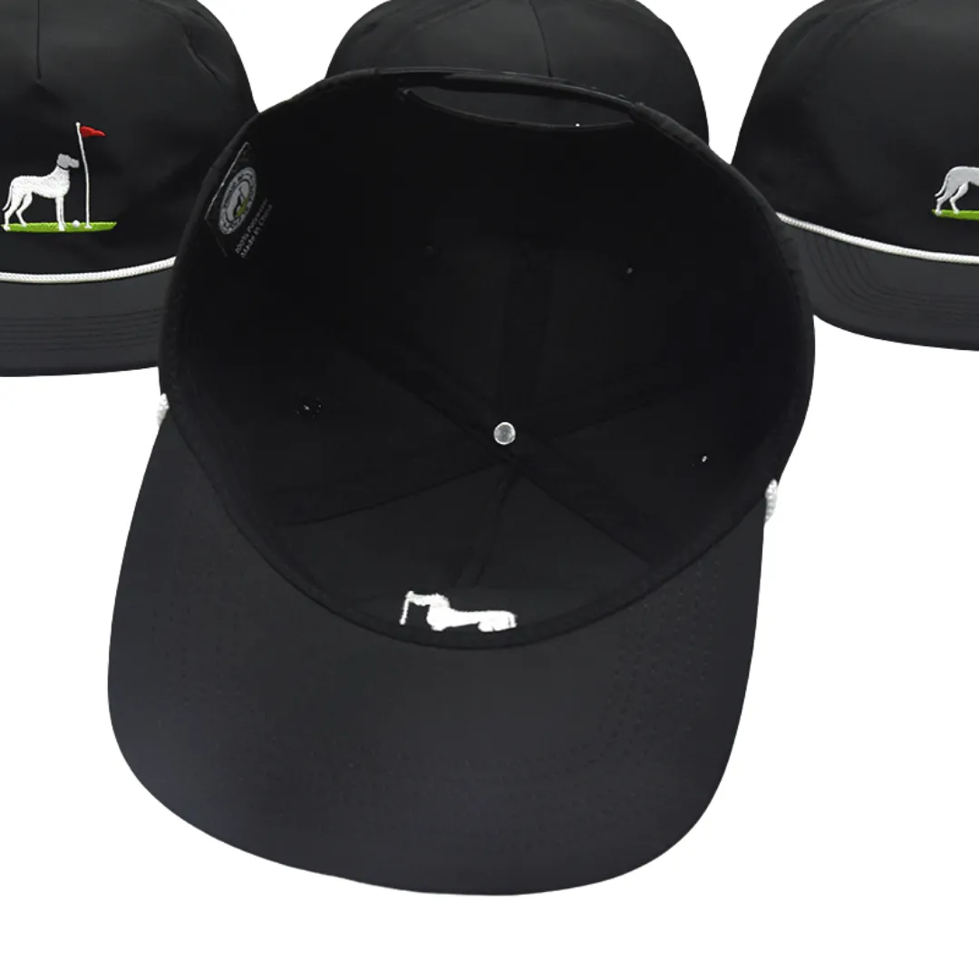 Bogey Golfer Rope Hat - Solid Black