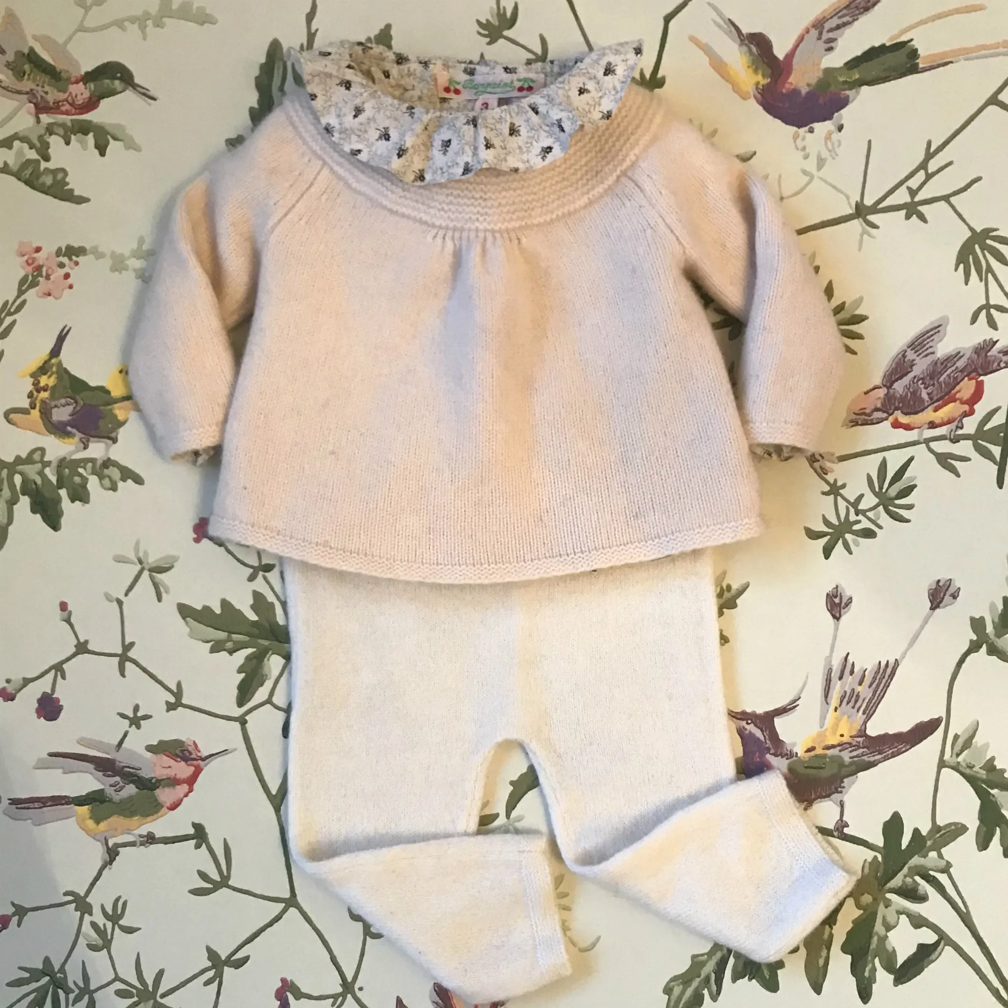 Bonpoint Fern Print Baby Blouse With Collar