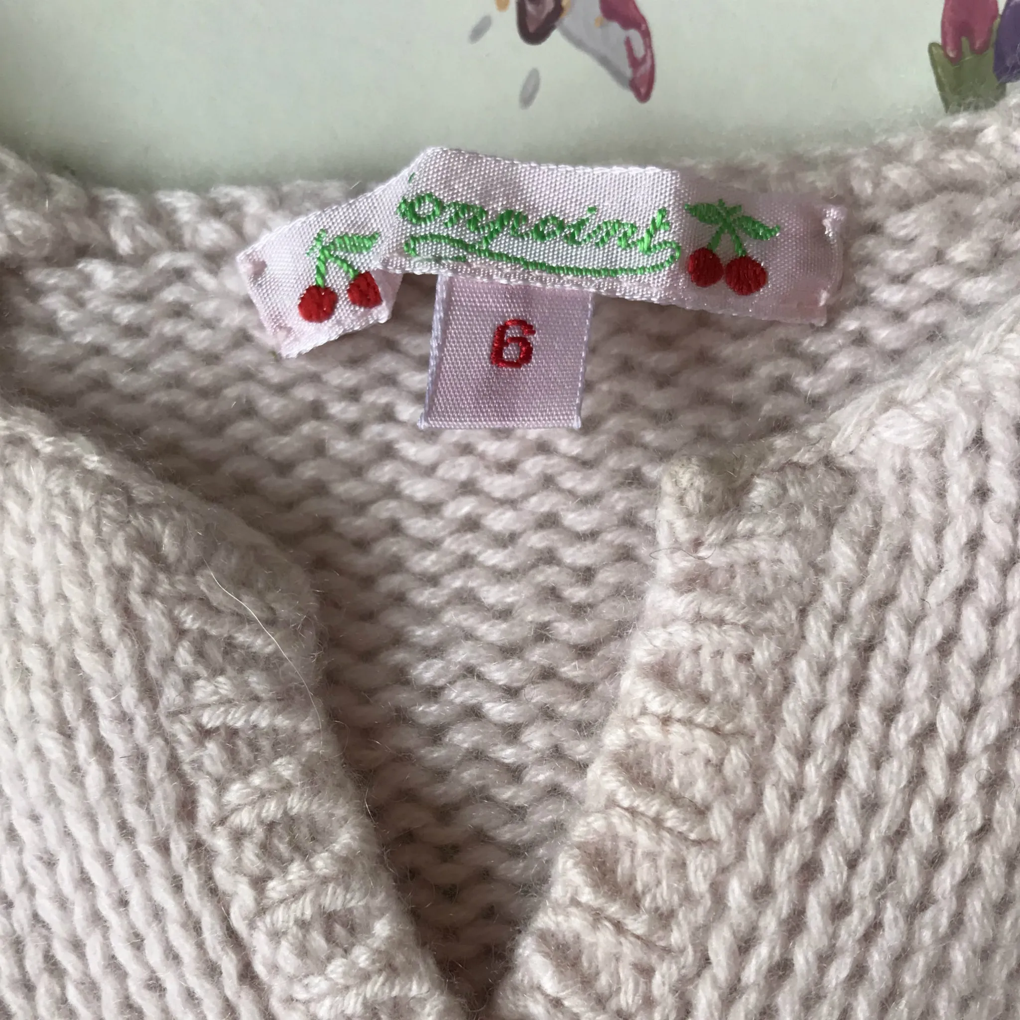 Bonpoint Pale Pink Cashmere V-Neck Jumper