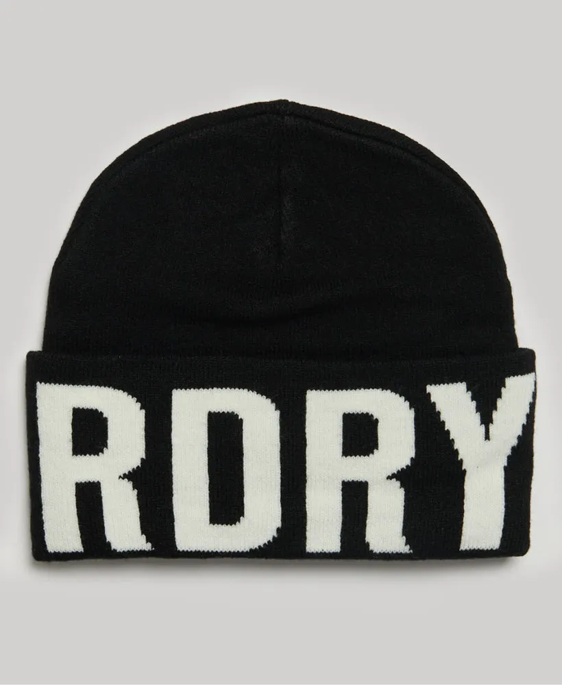 Branded Knitted Beanie | Black