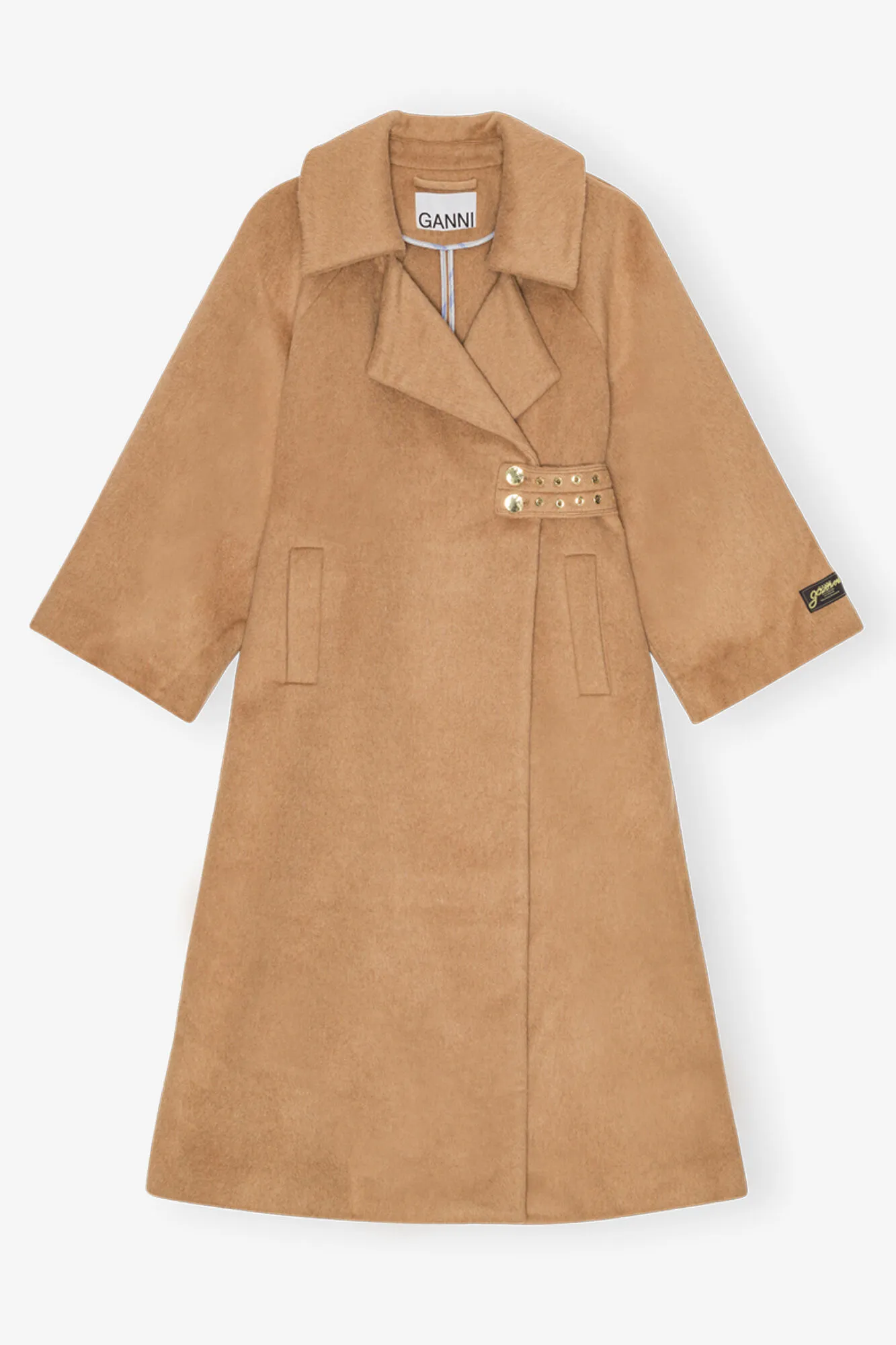 Camel Wool-Blend Coat