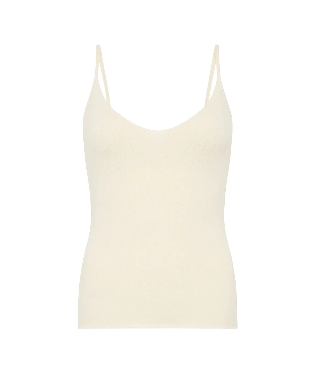 CASHMERE KNIT CAMI- NATURAL