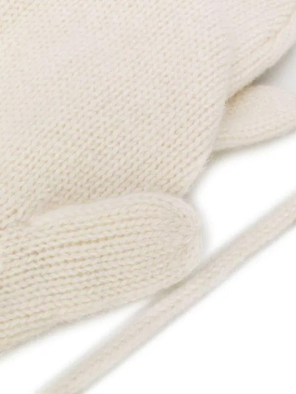 Cashmere knit mitten