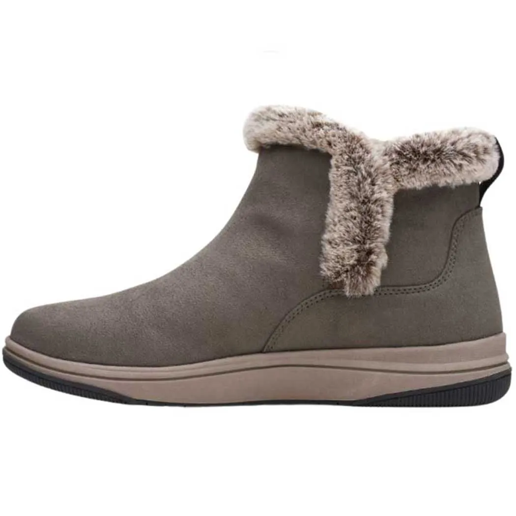 Clarks Breeze Fur Bootie Olive (Women's)