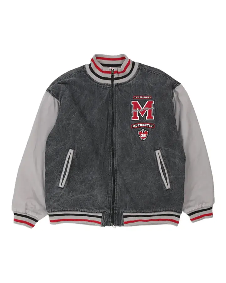 Cool Grey Vintage Varsity Jacket - William Jacket