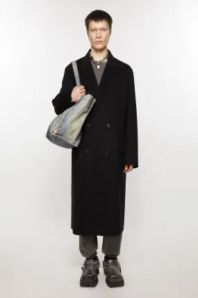 Double-breasted wool coat