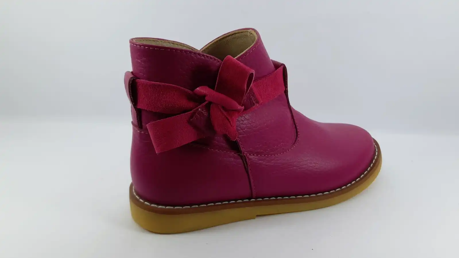 Elephantito Fuschia Leather Bootie