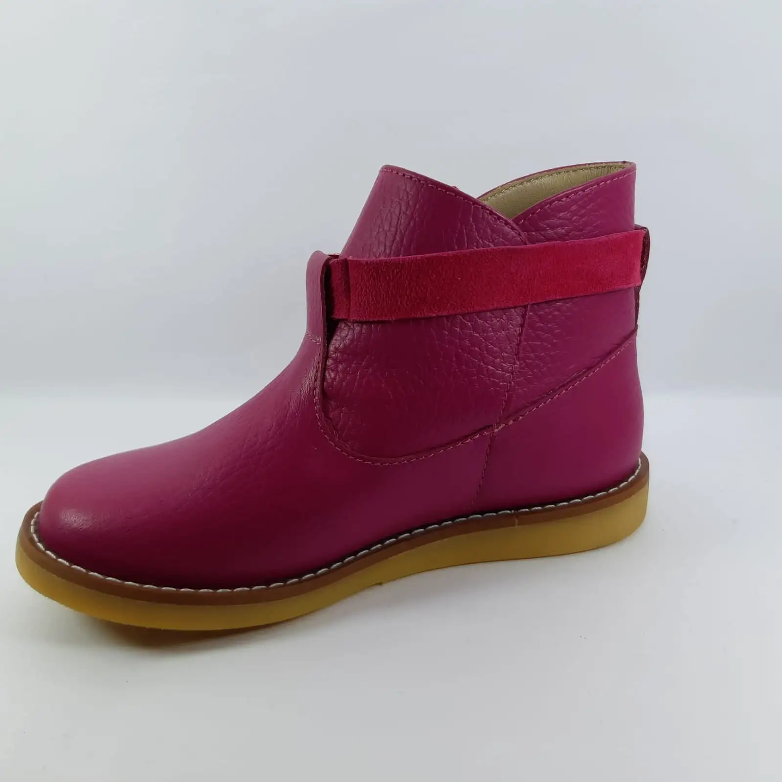 Elephantito Fuschia Leather Bootie