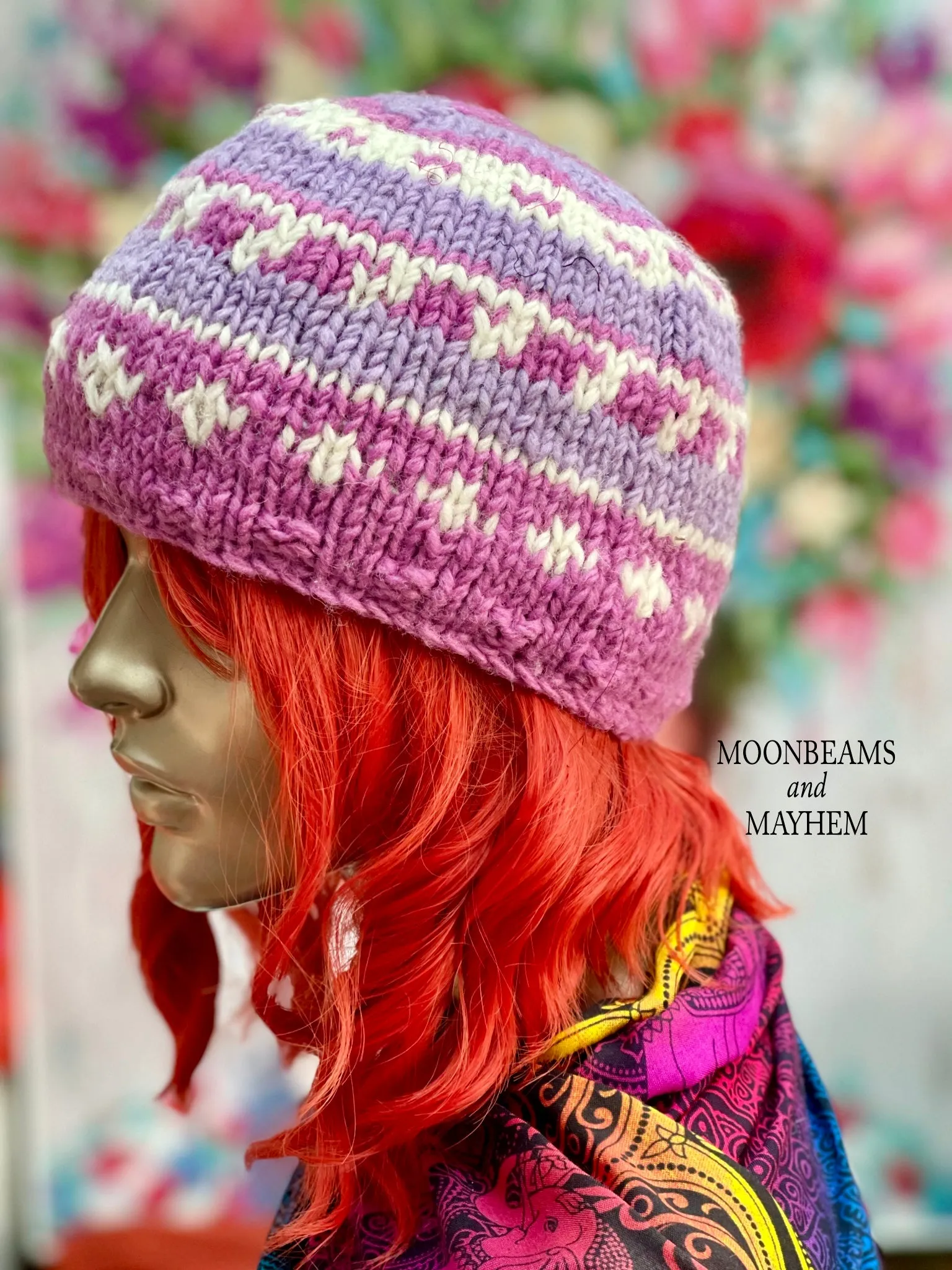 ENCHANTING PINK WINTER BEANIE HAT