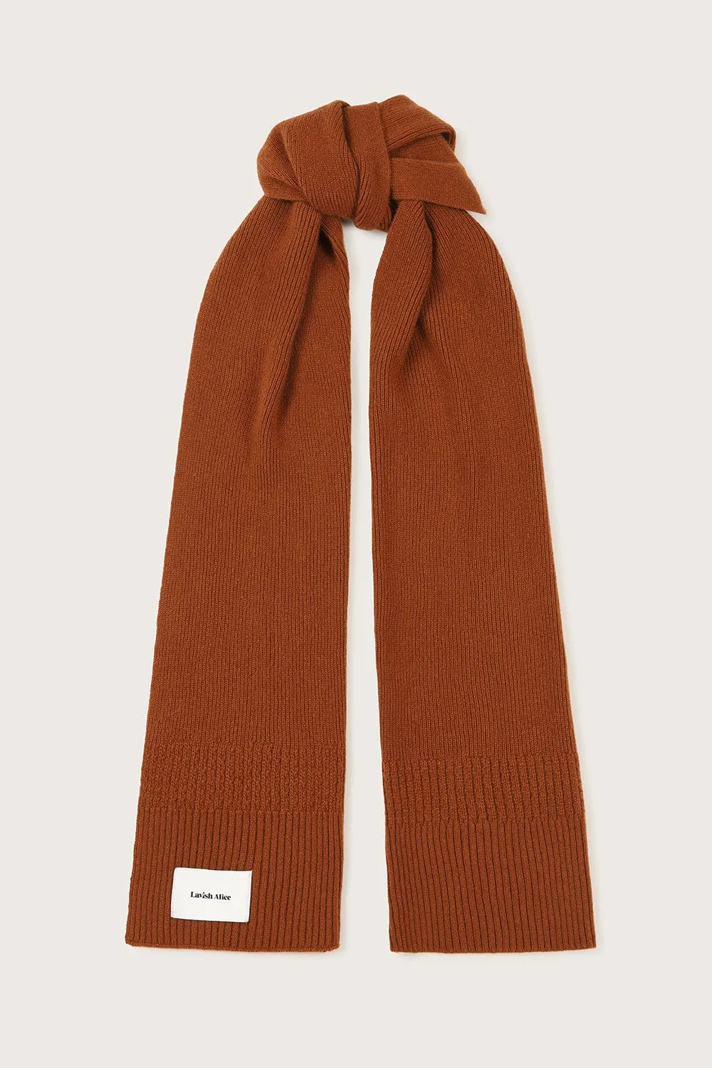 EZRA Knitted Cashmere Blend Beanie in Camel