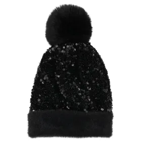 Gemma Snow Beanie in Black