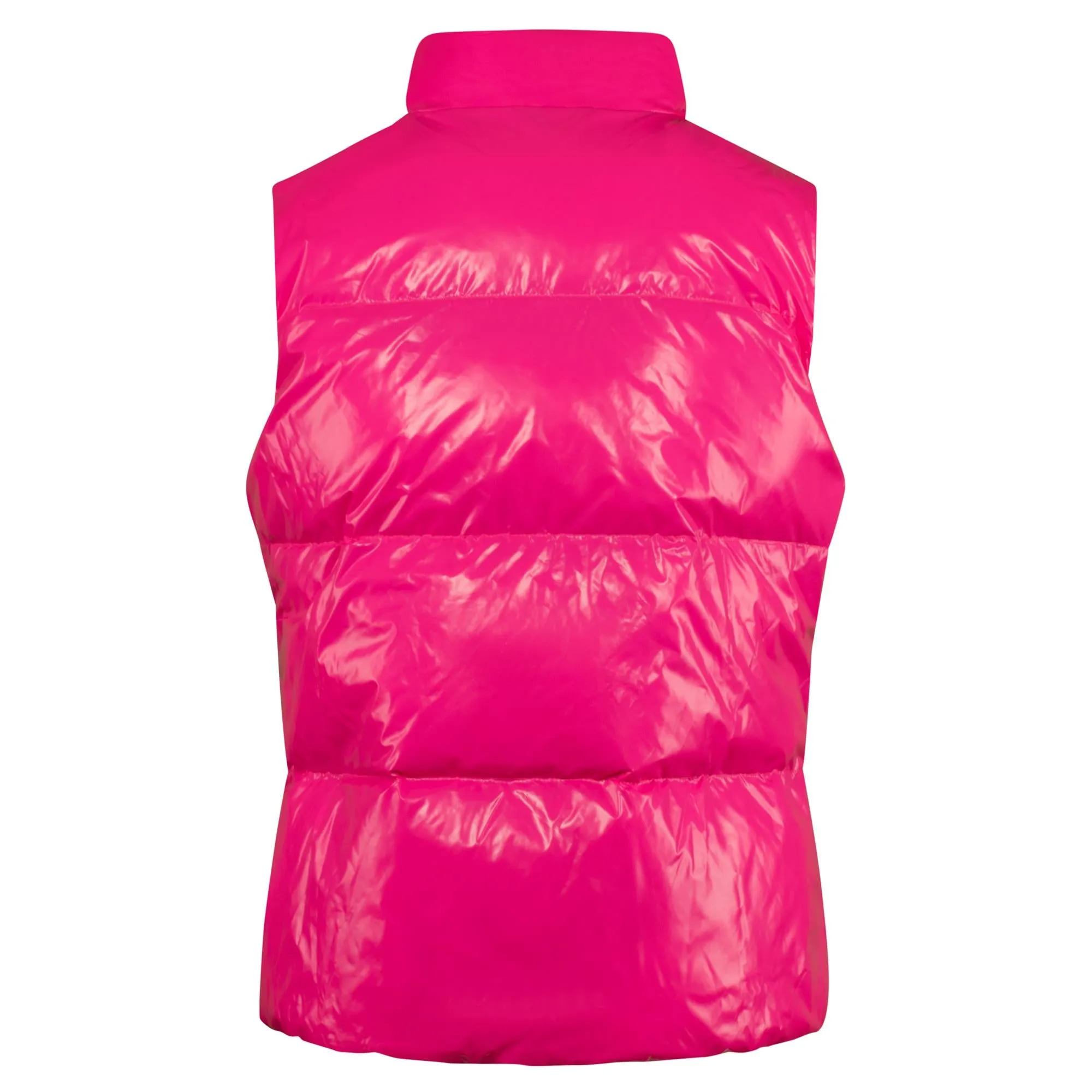 G/FORE Quilted Polished Nylon Merino Wool Lined Ladies Puffer Gilet Knockout Pink