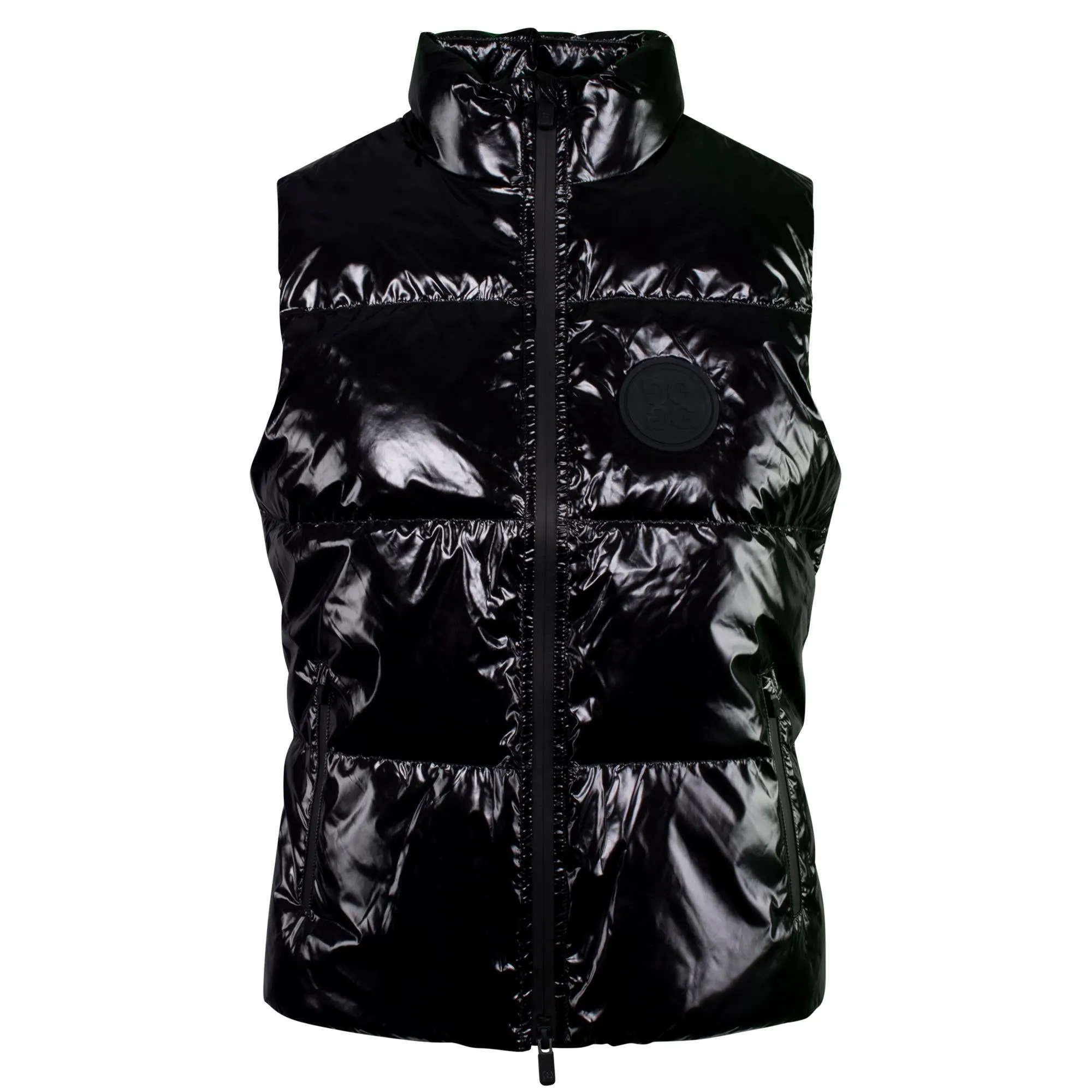 G/FORE Quilted Polished Nylon Merino Wool Lined Ladies Puffer Gilet Onyx