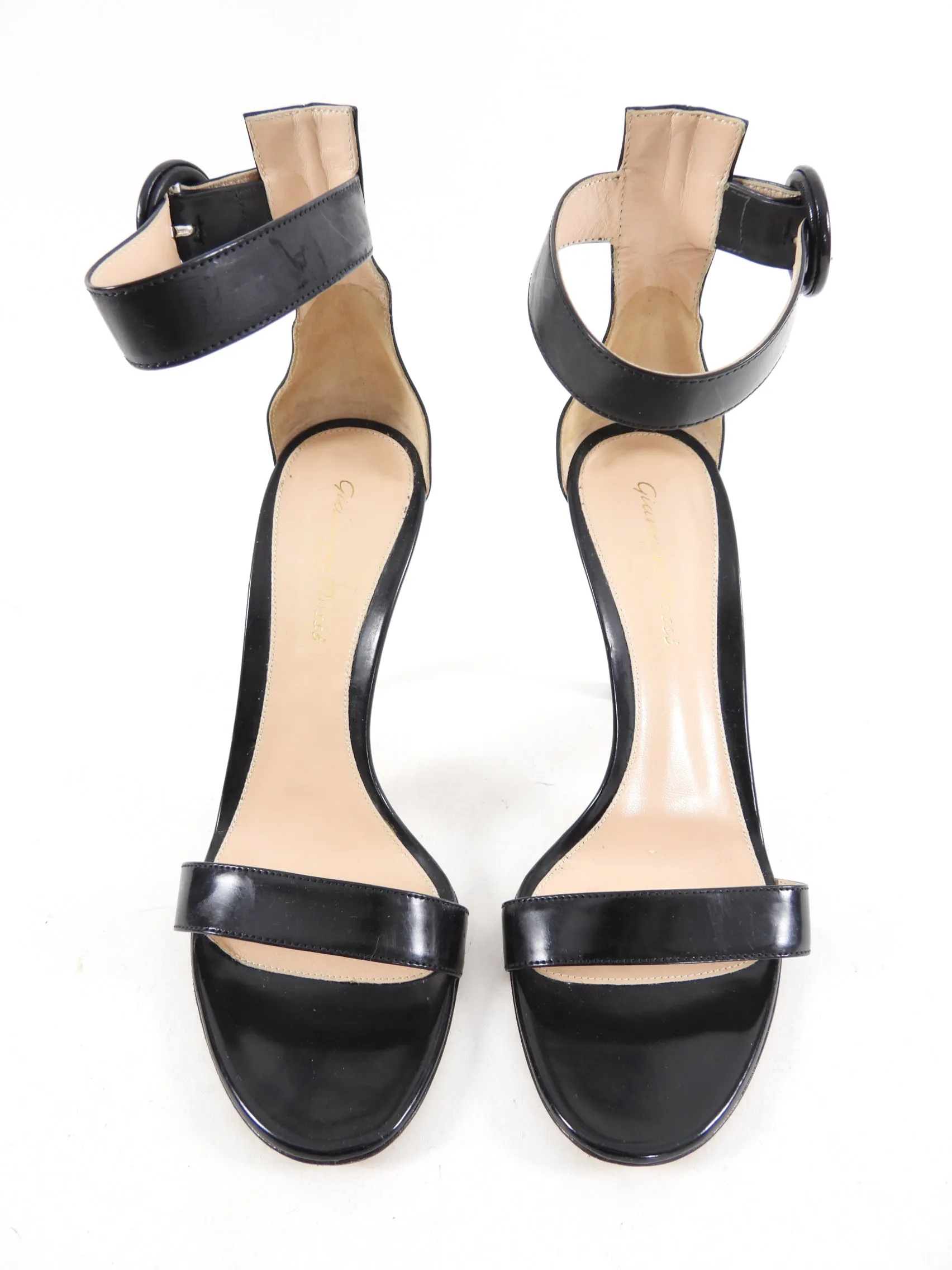 Gianvito Rossi Black Ankle Strap Sandals - 38