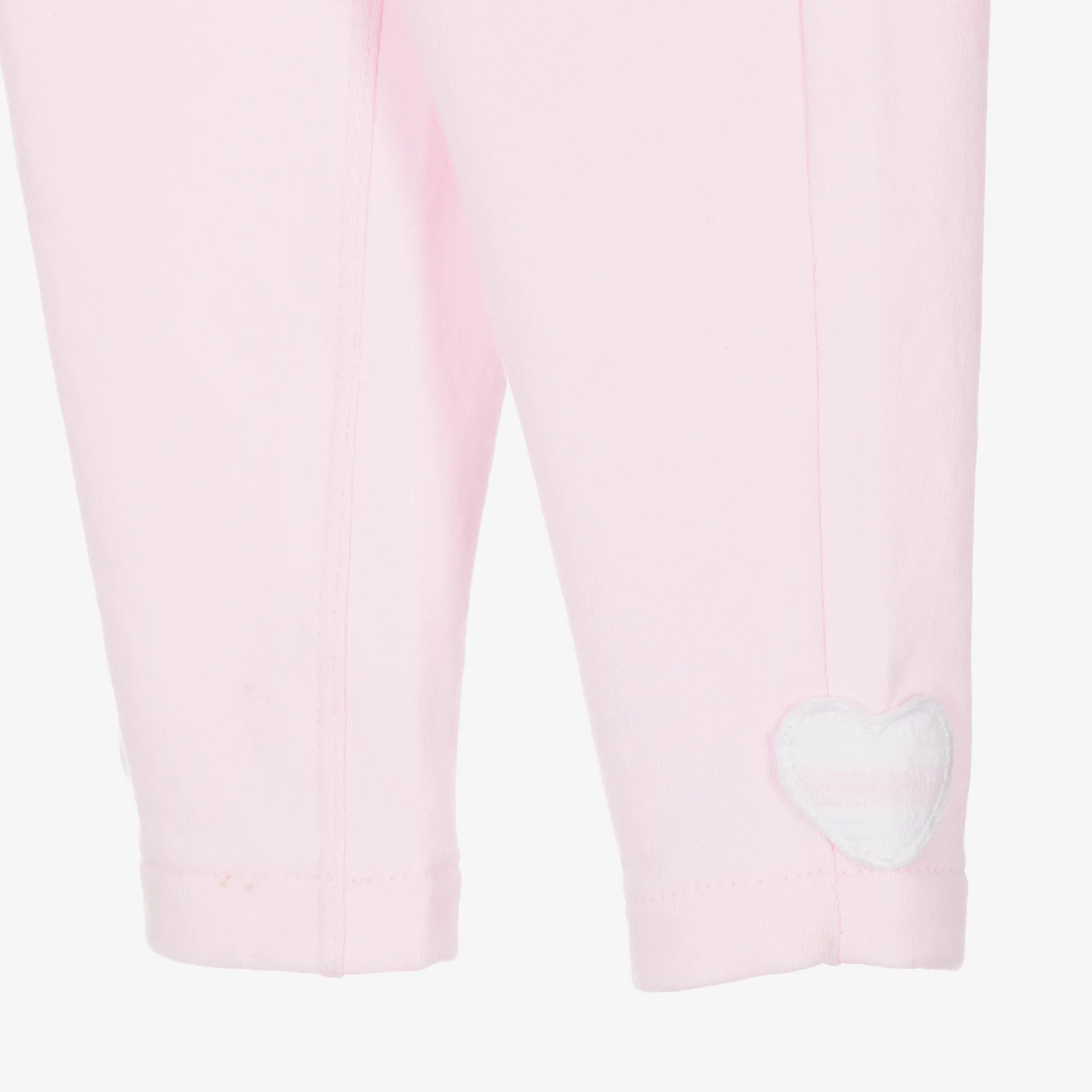 Girls Pink Striped Cotton Leggings Set