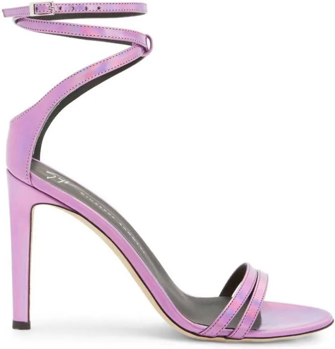 Giuseppe Zanotti Catia 105mm leather sandals Purple