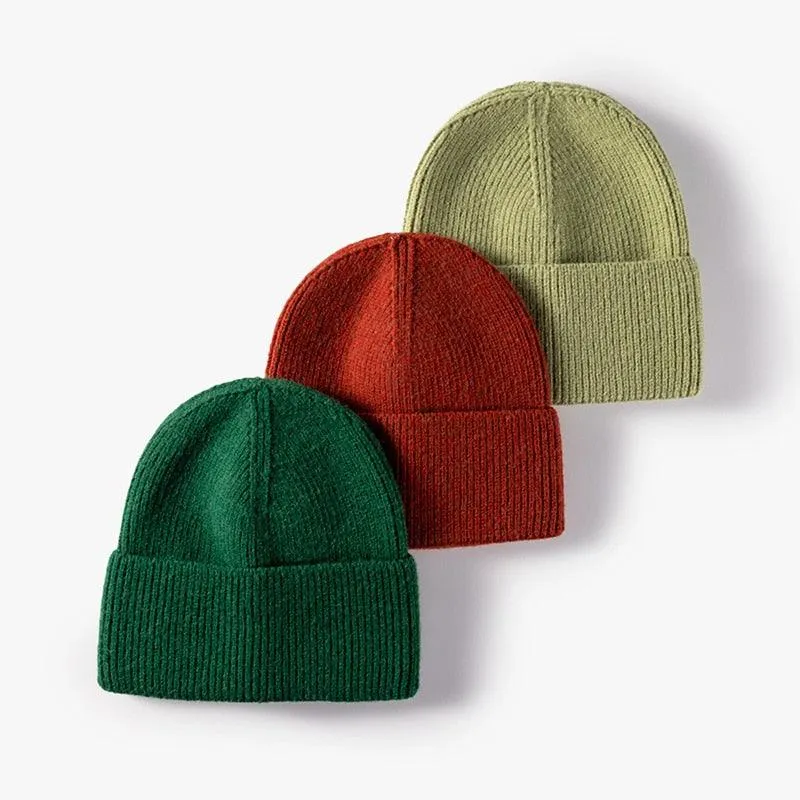 Hat women autumn and winter fashion hat outdoor knitted hat women warm winter men's woolen hat