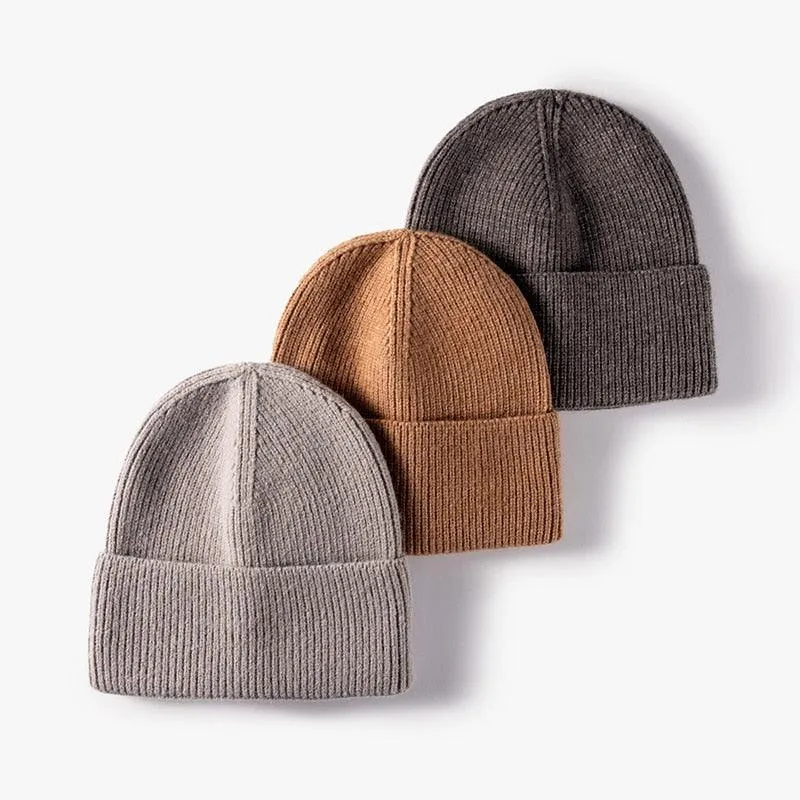 Hat women autumn and winter fashion hat outdoor knitted hat women warm winter men's woolen hat