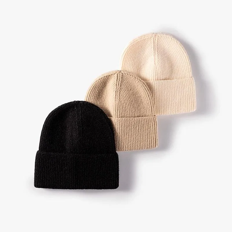 Hat women autumn and winter fashion hat outdoor knitted hat women warm winter men's woolen hat