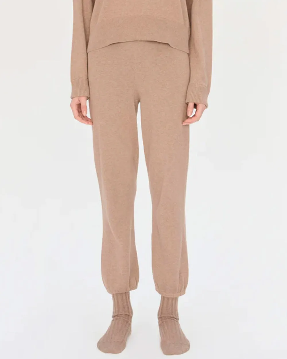 Heather Teak Knit Jogger