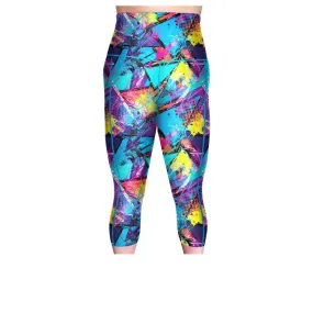 HI Capri Gym leggings- Retro Pop