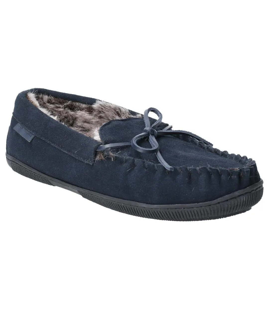 Hush Puppies Mens Ace Slip On Leather Slipper (Navy) - UTFS6637