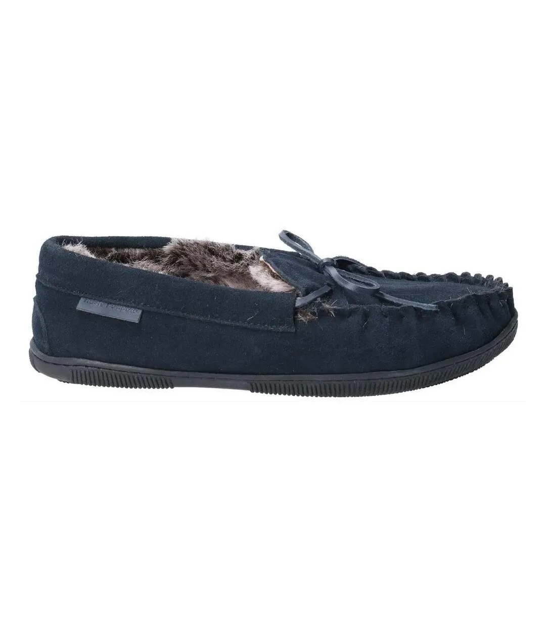 Hush Puppies Mens Ace Slip On Leather Slipper (Navy) - UTFS6637