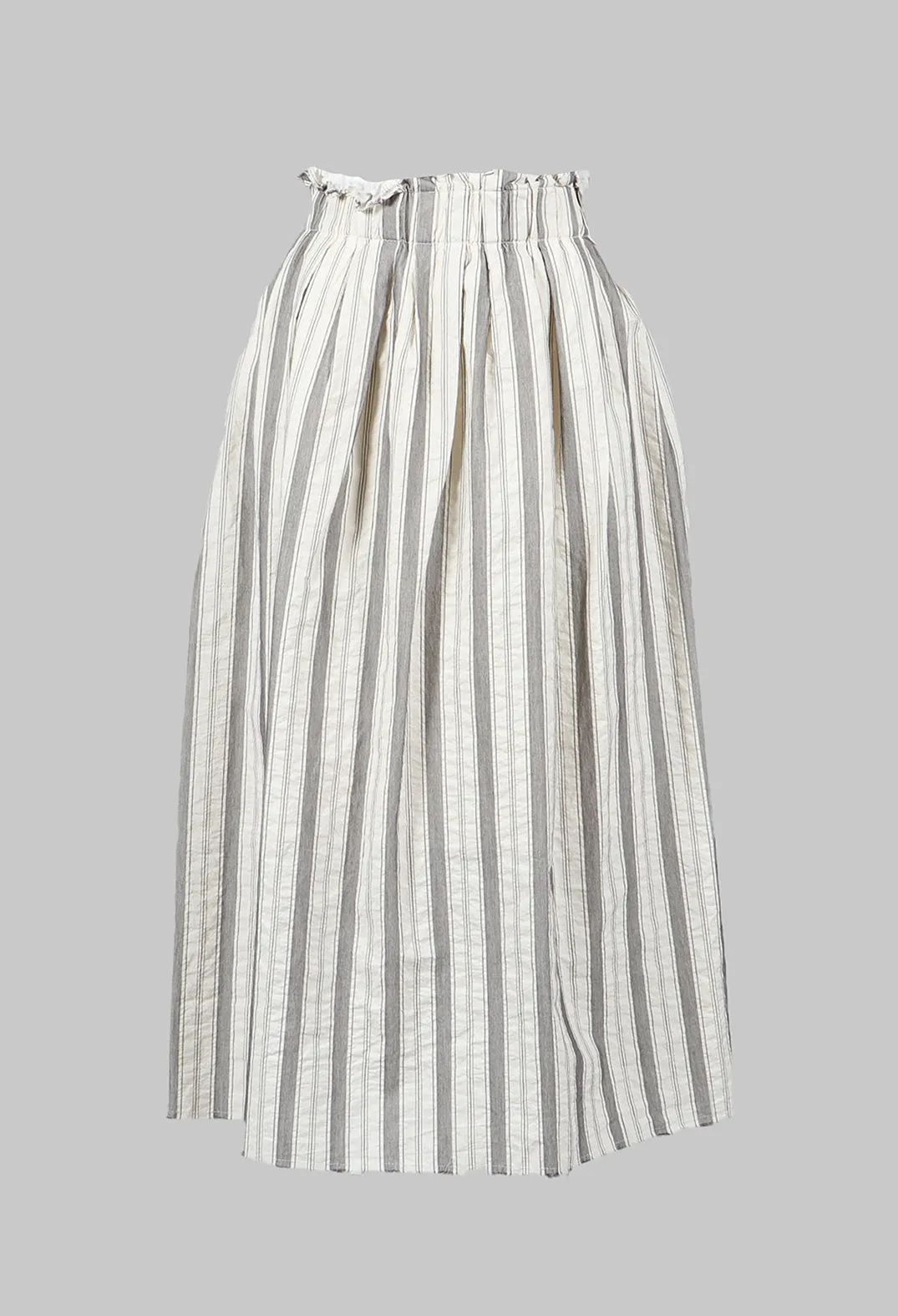 Lined Long Skirt in Stripe