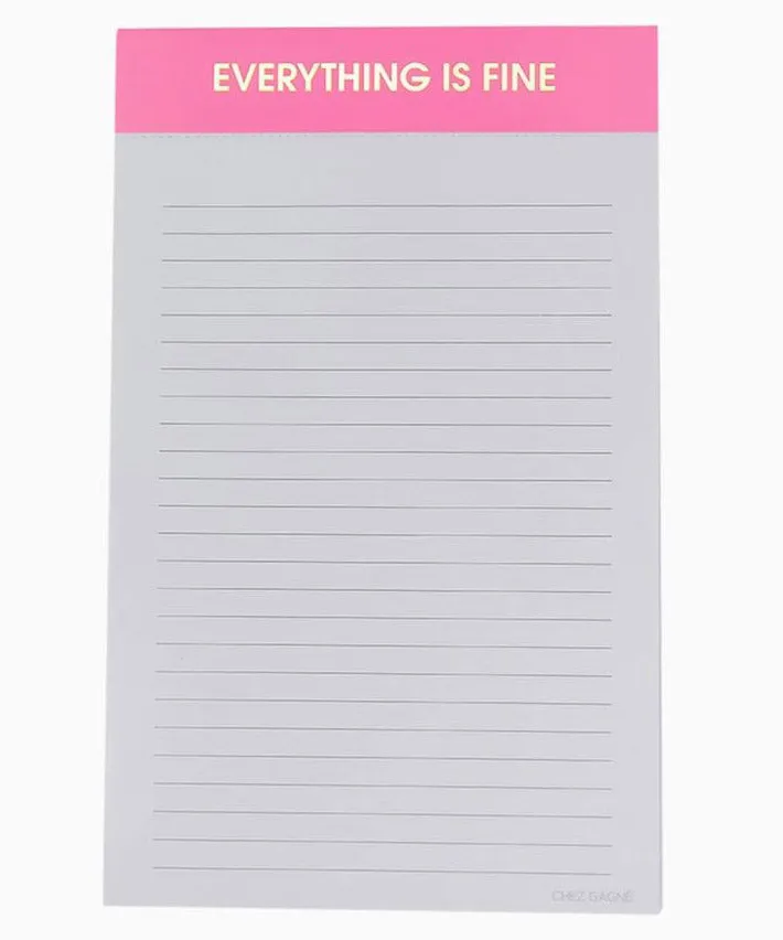 Lined Notepad - Everything is Fine