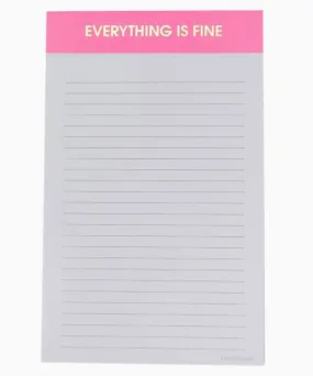 Lined Notepad - Everything is Fine