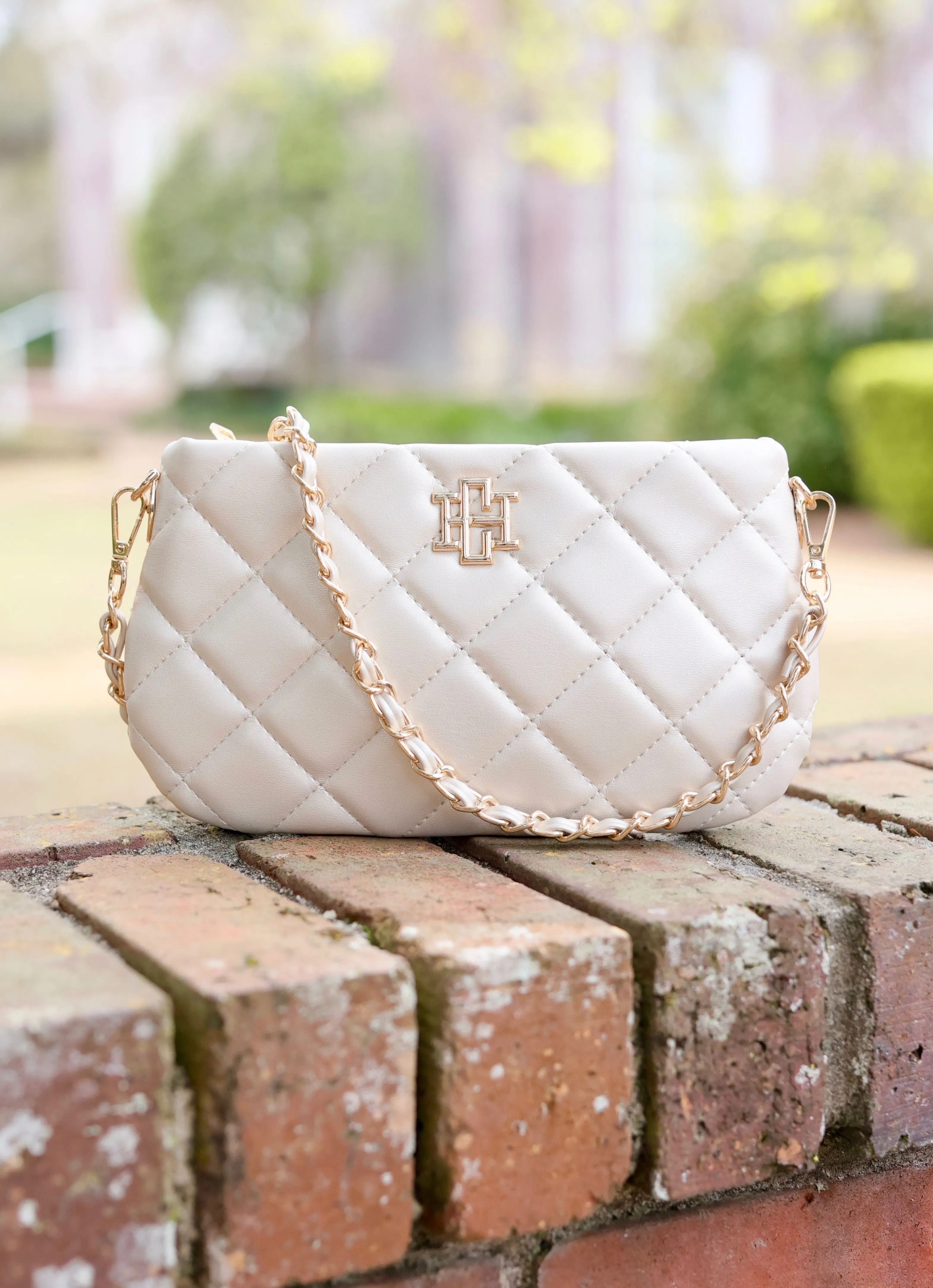 Livi Quilted Crossbody Pearl