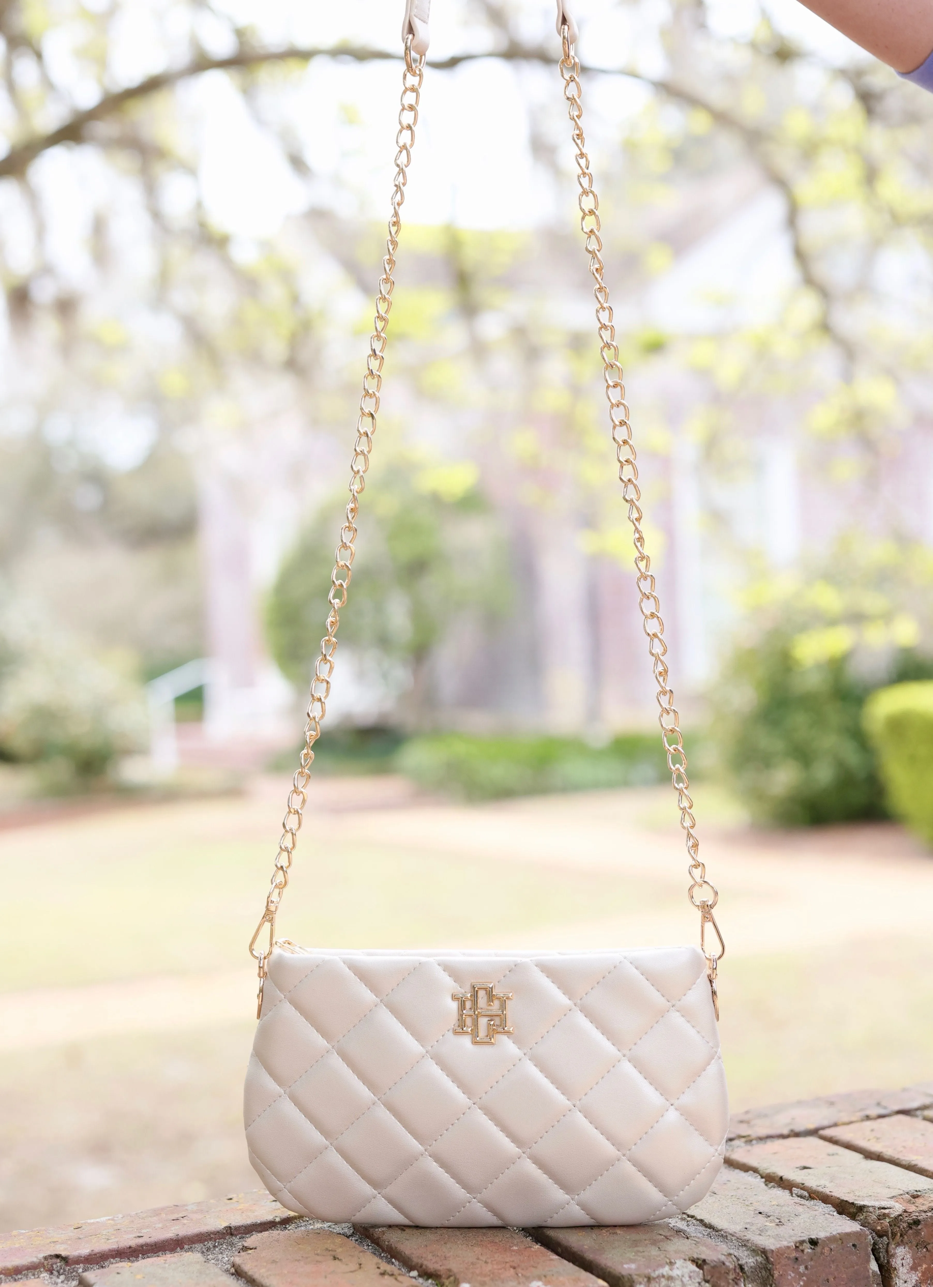 Livi Quilted Crossbody Pearl