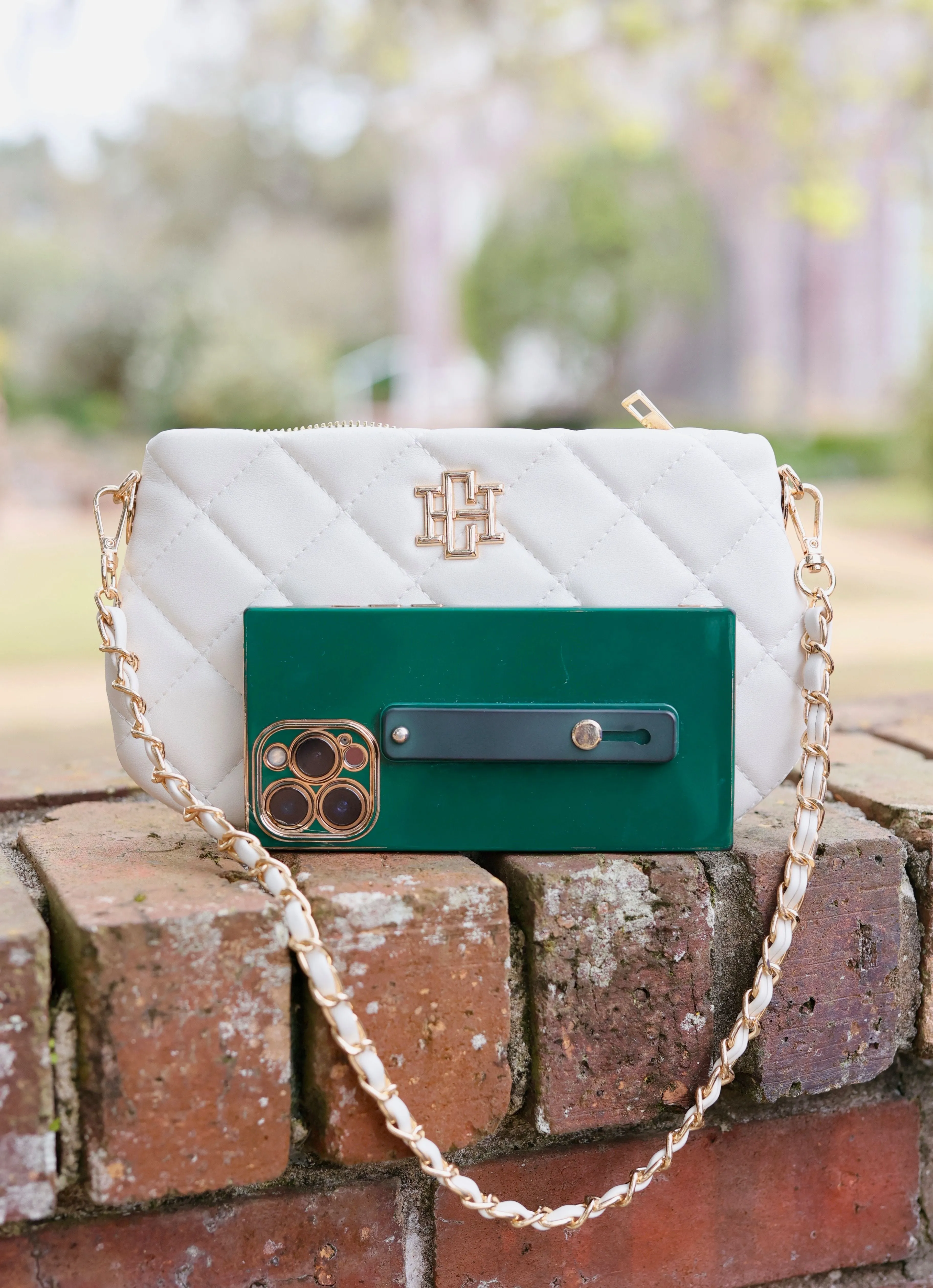 Livi Quilted Crossbody Pearl