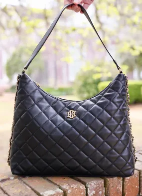 Maeve Quilted Tote BLACK