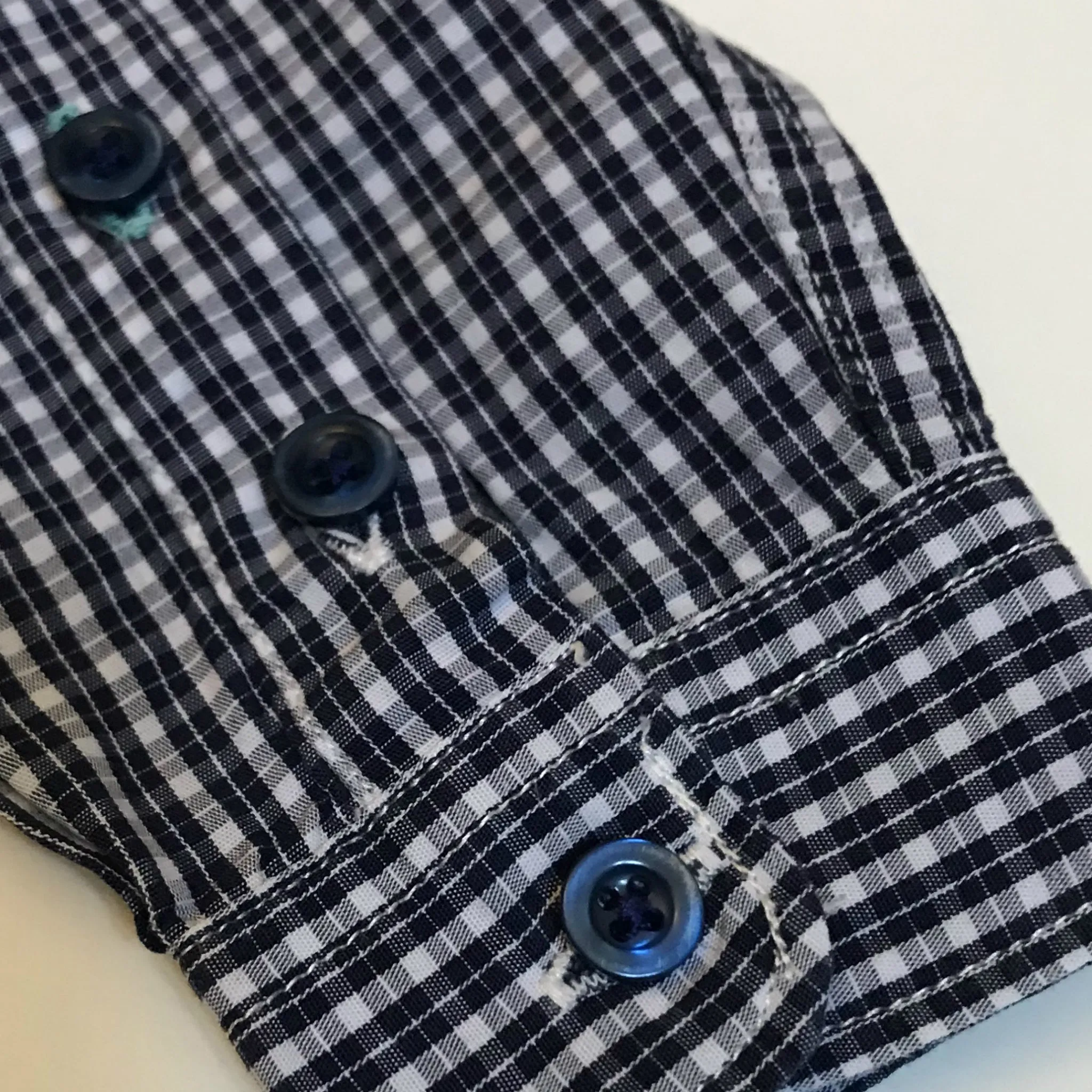 Marie-Chantal Navy & White Check Shirt: 4 Years