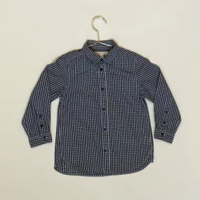 Marie-Chantal Navy & White Check Shirt: 4 Years