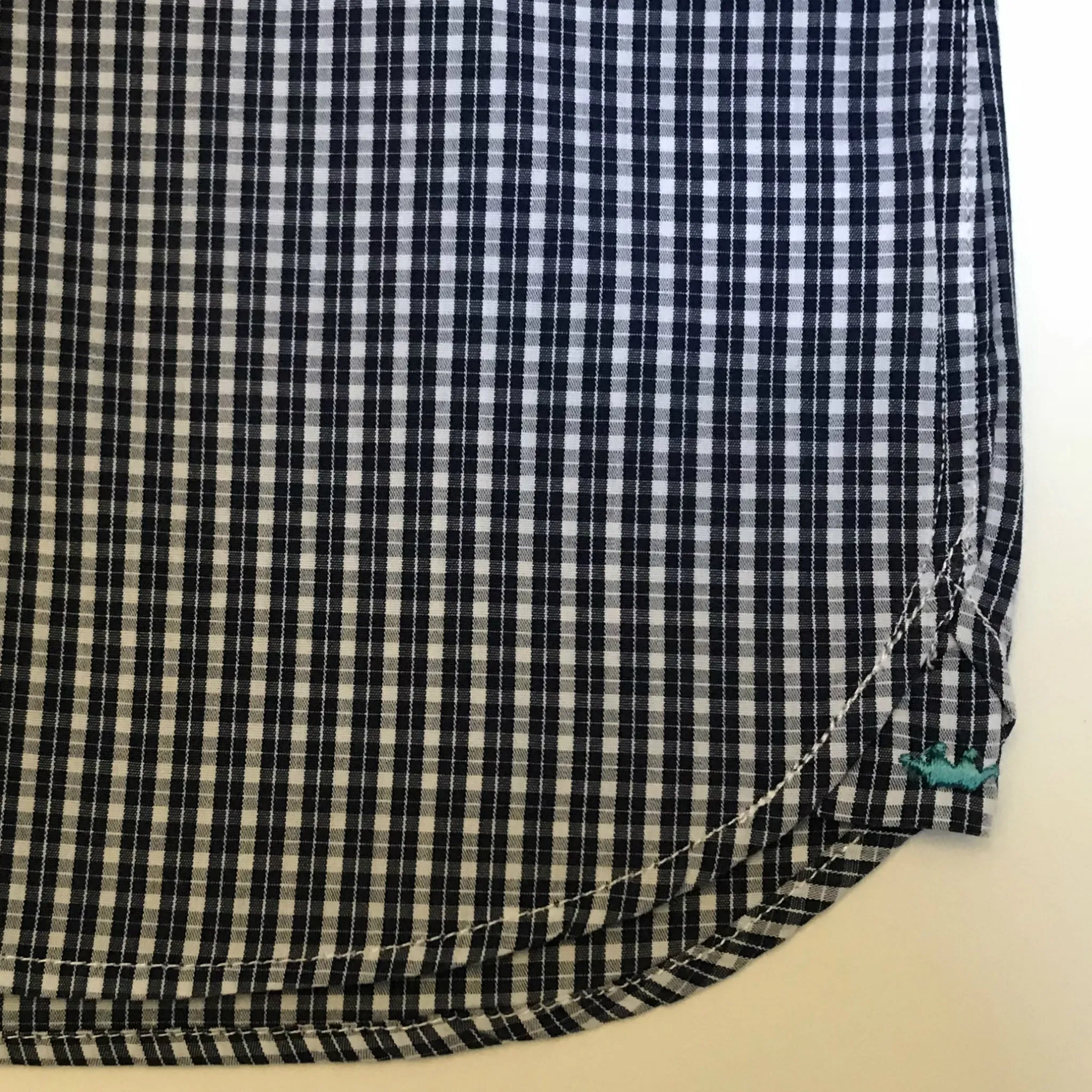 Marie-Chantal Navy & White Check Shirt: 4 Years