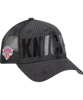 New Era Men's NBA New York Knicks Midnight Ink Tonal A-Frame Trucker 9FORTY Adjustable Hat