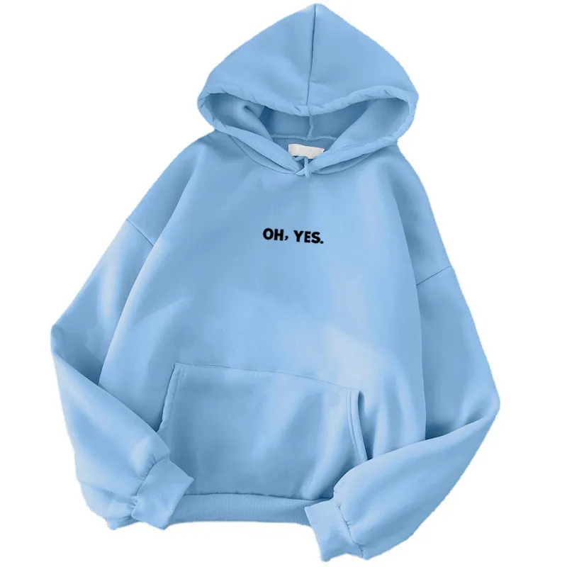 Oversize Hoodies Womens Korean Letter Print Sweatshirts Loose Pockets Hooded Tracksuits Tops Warm Pullovers Women's Hoodies