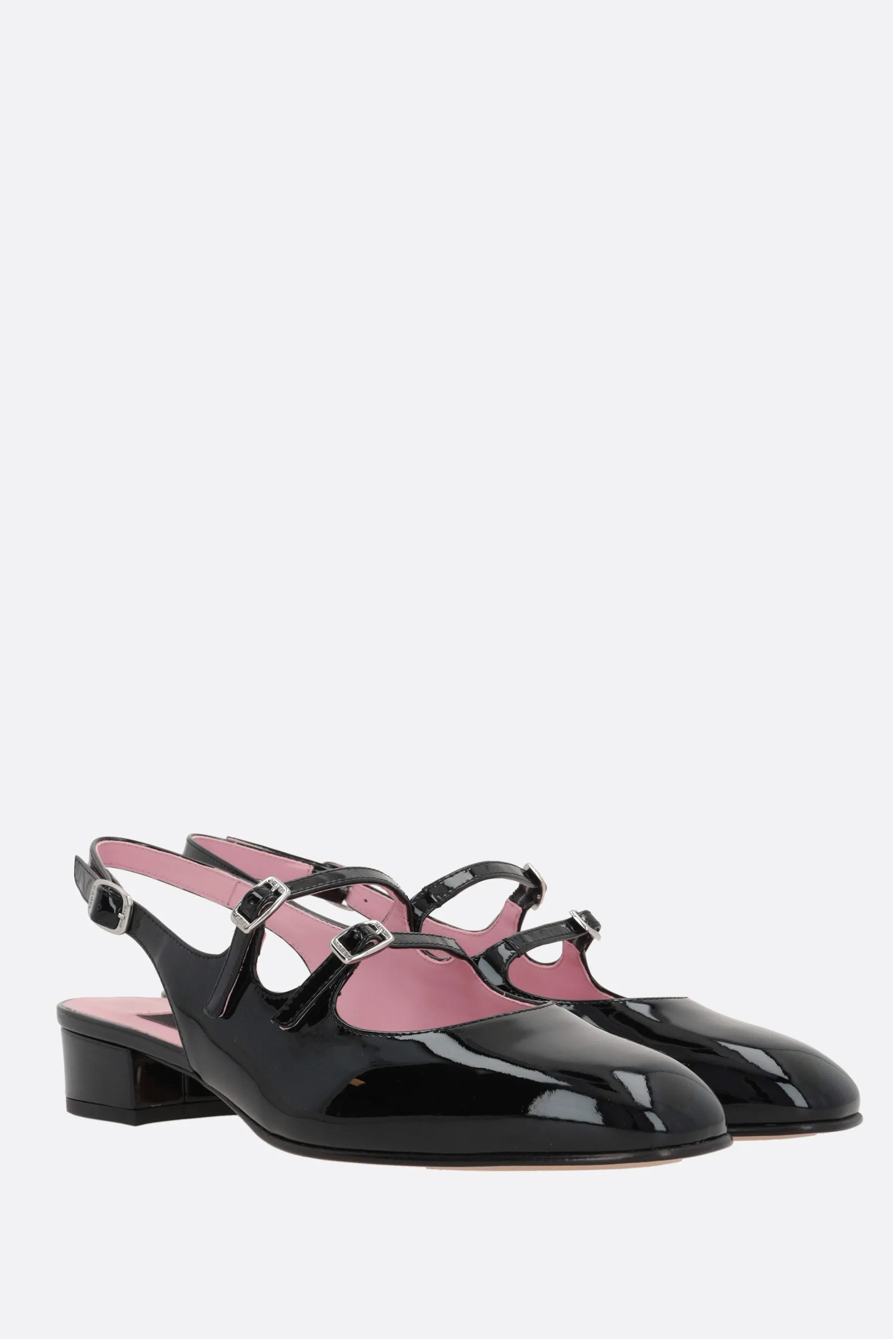 Peche patent leather mary-jane slingbacks