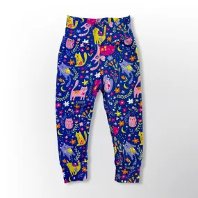 Purple Cat Print Organic Leggings