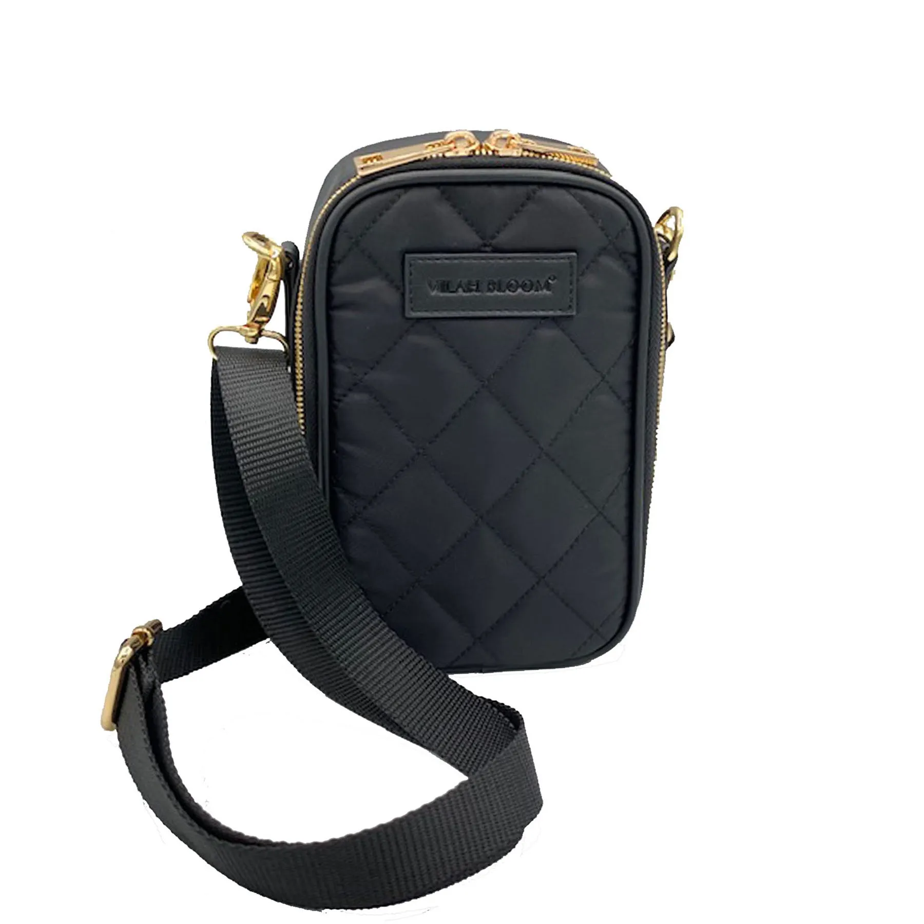 Quilted Nylon Crossbody- Onyx